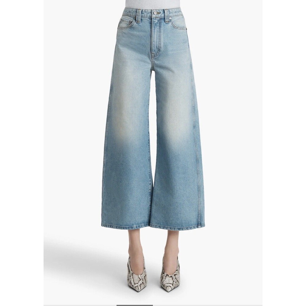KHAITE Delina Denim Wide-Leg Jean Blue Sz 26. NWT. Retails $620 - Picture 13 of 13